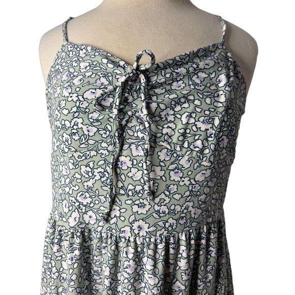 No Boundaries Summer Baby ddoll XXL Dress Green White Floral Mini Sleeveless - Picture 9 of 16